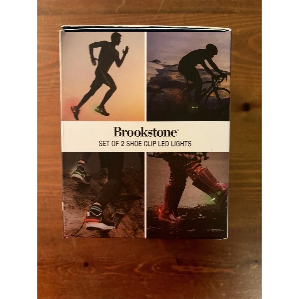 Brookstone Set Of 2 Shoe Clip‎ LED Lights Green And Red New In Box